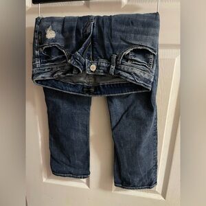 Dark Blue Distressed Jeans